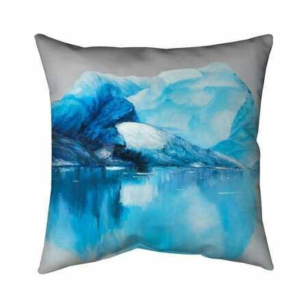 FONDO 20 x 20 in. Iceland Icebergs-Double Sided Print Indoor Pillow FO2775576